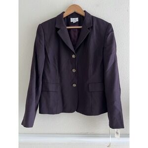 Emily Women's Dark Purple Blazer Suit Sz 16 NWT Casual Preppy Whimsigoth Office